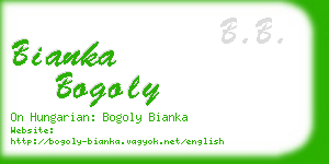 bianka bogoly business card
